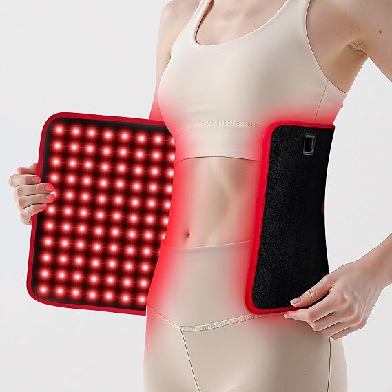 Red Light Therapy Mat, 24"x 12" Large Red Light Therapy Pad with Controller, 660nm & 850nm Near Infrared Light Therapy with Timer, Pulse Mode, 242 LED Beads, Back Shoulder Joint Pain Relief