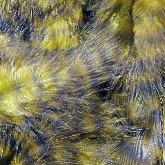 Hareline Fly Tying Grizzly Marabou Barred Marabou Feathers for Fly Tying Streamers, Woolly Buggers & Leeches