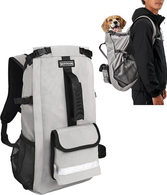 Dog Backpack Carrier for Small and Medium Dogs with Detachable Waist Bag(S)