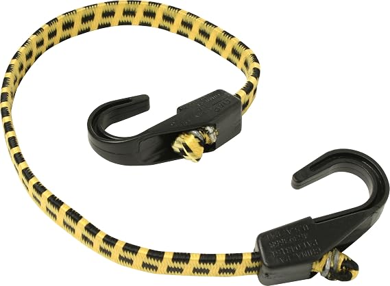 GG212 Flat Bungee Strap, Black/Yellow
