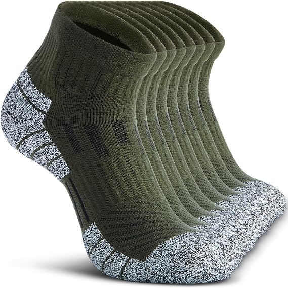Wool Compression Ankle Socks - Cozy Cushioned Hiking Running for Men Women - Thick Warm Durable