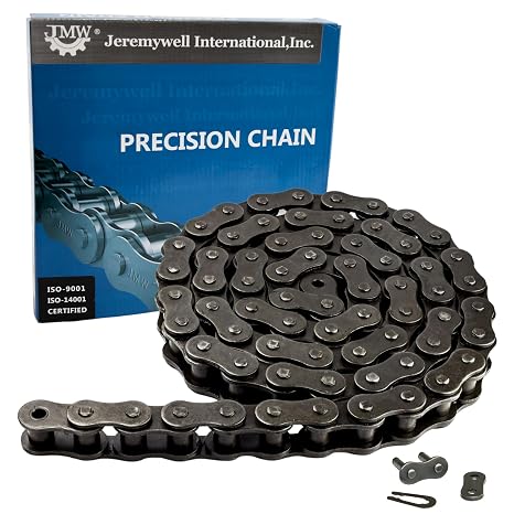 Jeremywell 100 Roller Chain 10 Feet with 1 Connecting Link