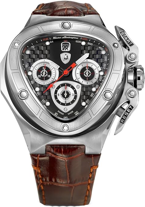 Tonino Lamborghini Spyder 8952 Silver Chronograph Automatic Watch