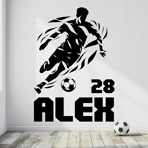 Soccer Wall Decal - Personalized Custom Vinyl Player Decal
