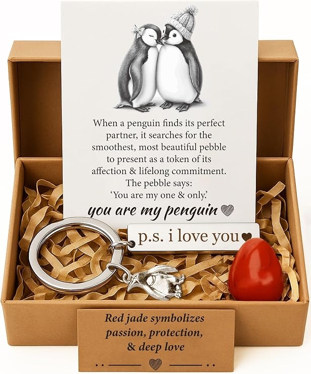 Romantic Penguin Gift Box Set - Anniversary Valentine's Day Love Gifts
