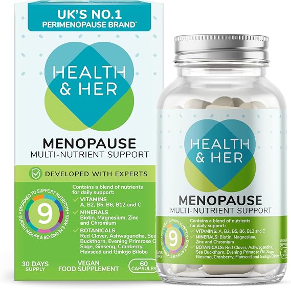 Health & Her Menopause Supplement, Multivitamin for Women, 30 Day Supply