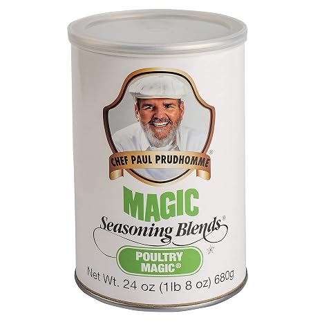 Chef Paul Prudhomme's Poultry Magic Seasoning, 24 oz Cans (4-Pack) - Premium All-Natural Cajun Chicken Seasoning and Turkey Rub Blend - No MSG, Gluten-Free Bulk Spice