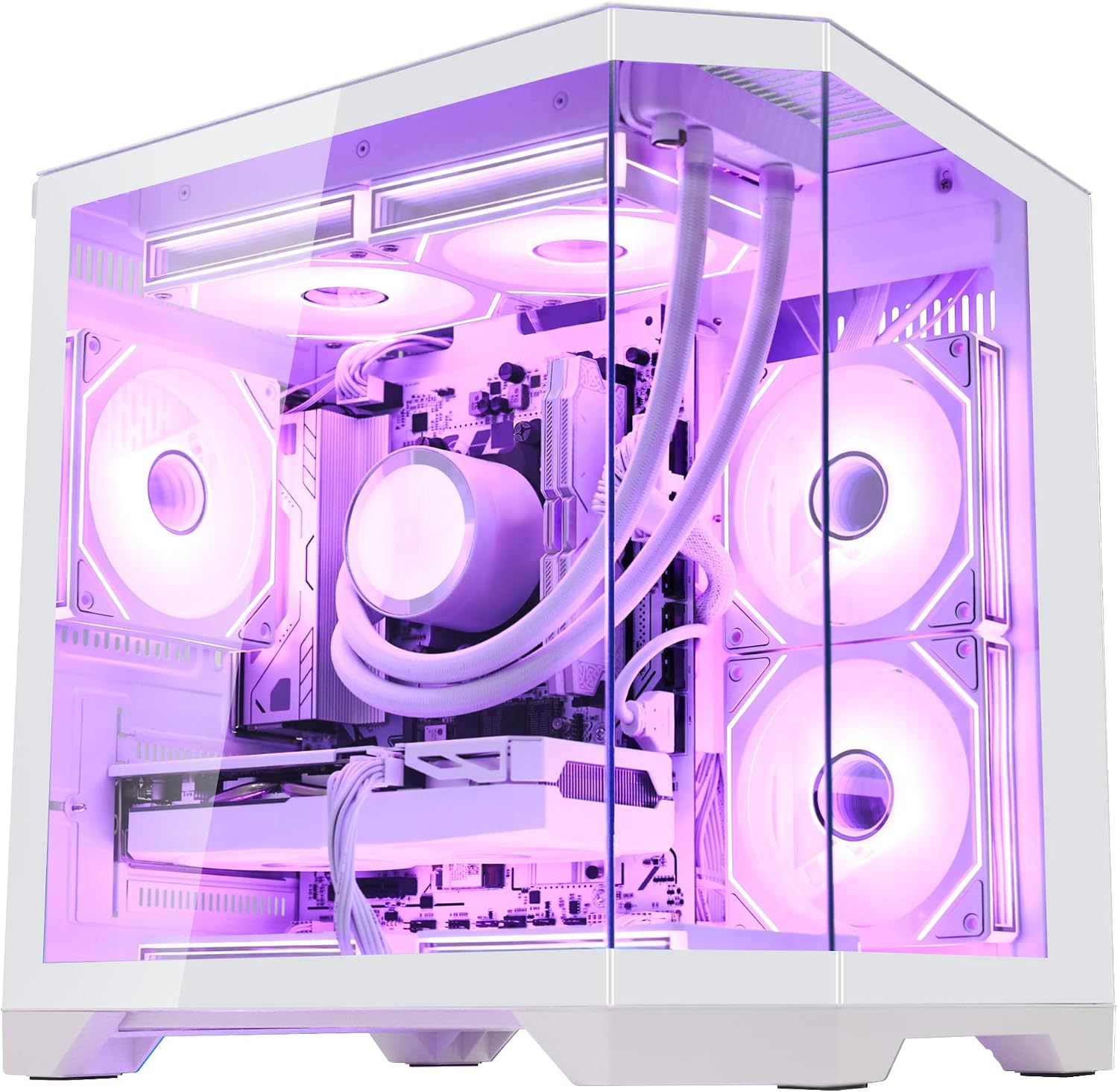 Ocean of Stars Gaming PC DesktopRadeon RX 9060 XT 16GB  AMD ryzen 7 7700  32GB DDR5 RAM  1TB NVMe SSDWiFi  BT  850W Power Unit  Windows 11  RGB Pre-Built Computer - White