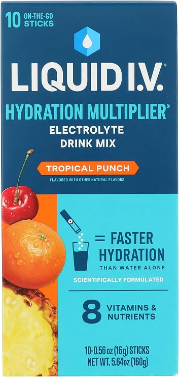 Liquid Iv, Drink Mix Hydration Multiplier Tropical Punch, 5.64 Ounce
