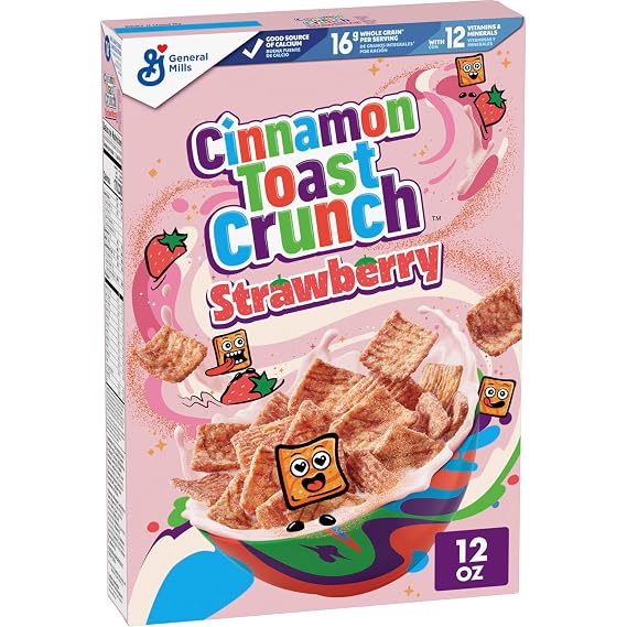Cinnamon Toast Crunch Strawberry Breakfast Cereal, 12 oz