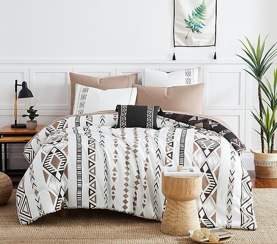 Full Size Comforter Sets - 7 Pieces Western Bedding Reversible Bed in a Bag