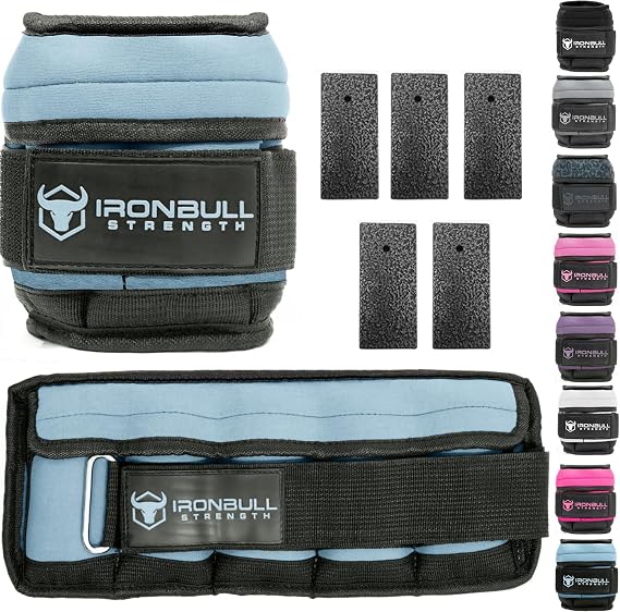 Adjustable Ankle Weights (10lbs/Pair) - Weighted Ankle Weight for Walking, Gym and Exercise - 2, 4, 6, 8, 10 LB Leg Weight Set with Straps for Women and Men - 1-5 lbs Each Ankle Adjustable for Weight Lifting