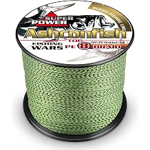 Ashconfish Braided Fishing Line- 8 Strands Super Strong PE Fishing Wire-100M/300M/ 500M/1000M/1500M/2000M(109/328/547/1093/1640/2187Yards)- 6lb to 300lb Abrasion Resistant-Zero Stretch-Multiple Colors