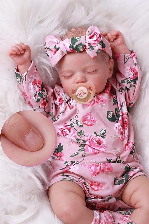 BABESIDE Lifelike Reborn Baby Dolls - 20 inch Cuddly Realistic Baby Doll Soft Body Sleeping Real Life Baby Dolls Girl with Accessories Gifts for Granddaughters Daughter Kids Age 3 & Collection