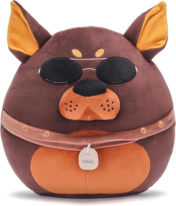 Original 13-Inch Large Doberman Dog Pillow Stuffed Animal Plush Toys