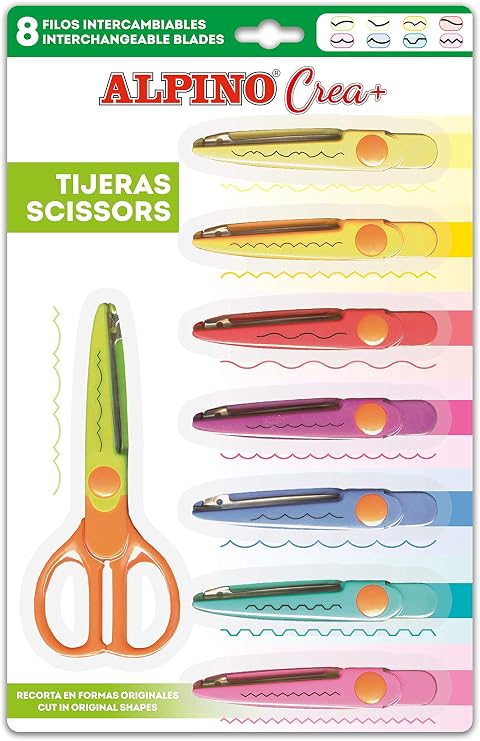 Alpine PT0030 Pack of Scissors, 8 Special Blades