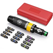 3/8 Inch Manual Impact Driver Set, 13 Piece Impact Screwdriver Kit, Repair Tool, Screw Remover, Remove Nuts and Rusty Bolts
