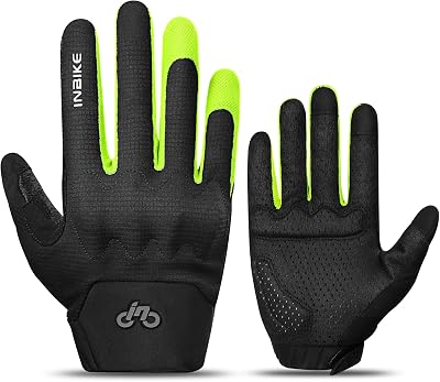 INBIKE Mountain Bike Gloves for Men Padded Cycling Gloves Breathable Wear-Resistant Bike Gloves for Biking Bicycle