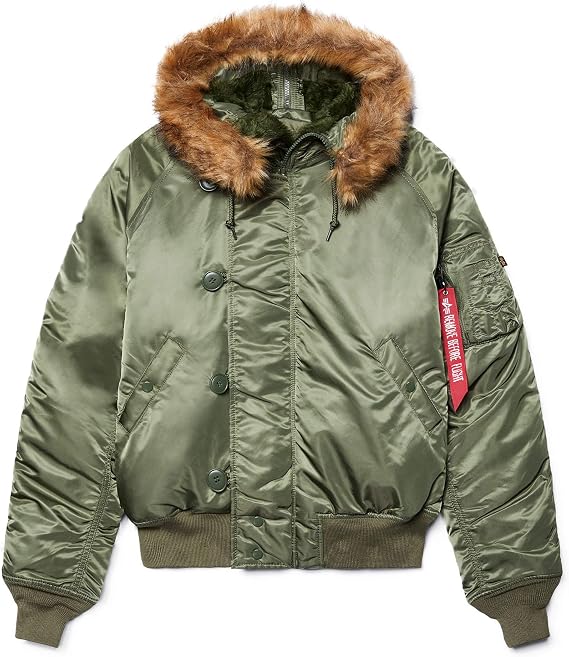 Alpha Industries Men's N-2B Short Waist Parka (XL, Black)