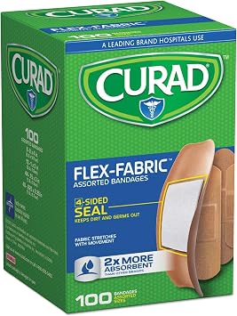 Flex Fabric Bandages Assorted Sizes 100 per Box