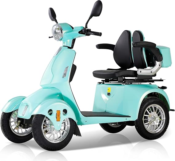 Fastest Mobility Scooter with Four Wheels for Adults Seniors, Red 800W