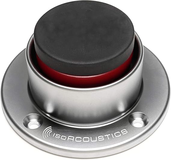 IsoAcoustics Stage 1 Isolators for Guitar & Bass Amplifiers, Stage Monitors, and Subwoofers Black 200 lbs (91 kg) Capacity