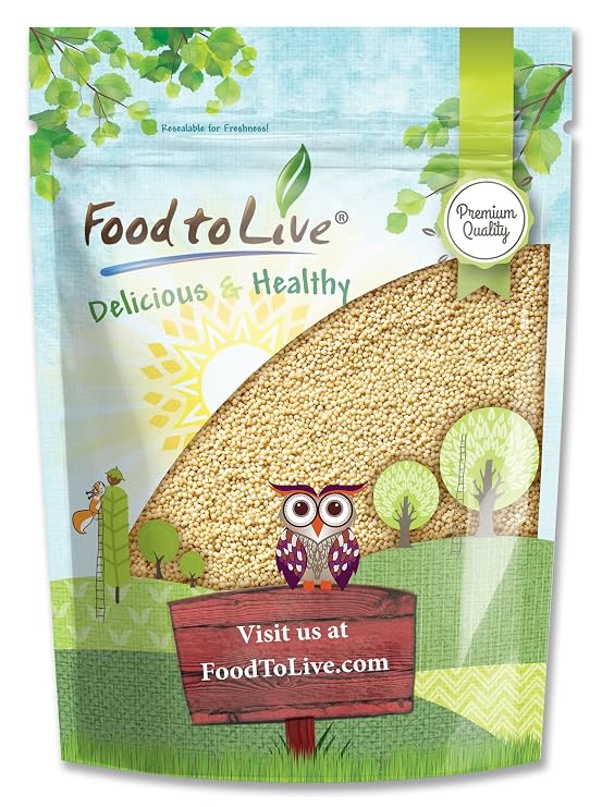 Food to Live Amaranth Grain, 3 Pounds - 100% Whole Seeds, Vegan, Kosher, Bulk. Sweet, Nutty Flavor. Rich in Protein, Calcium. Great Alternative to Rice or Quinoa. Great for Cereal, Salads, Soups