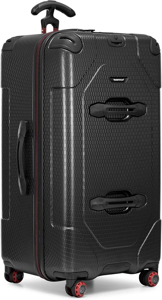 Traveler's Choice Maxporter II Polycarbonate Hardside Trunk with Spinner Wheels, Black, 31-Inch Large Trunk | Luggage