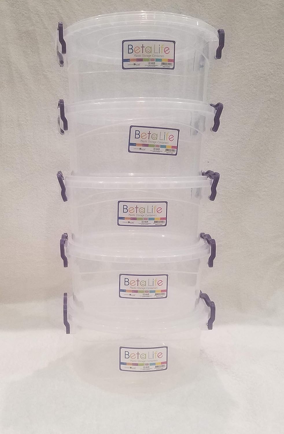 bdr betalife 2,2 litre yuvarlak şefaf çok amaçlı erzak saklama kabı