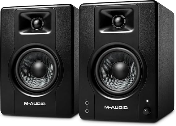 M-AUDIO BX4 4.5" Wired Studio Monitors Pair | Compact Wired Desktop Speakers for Recording, Mixing and Multimedia, Music Production Software Suite Included