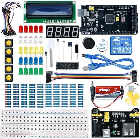 Mega R3 2560 Project Starter Kit Compatible with IDE - Including 16 Tutorials