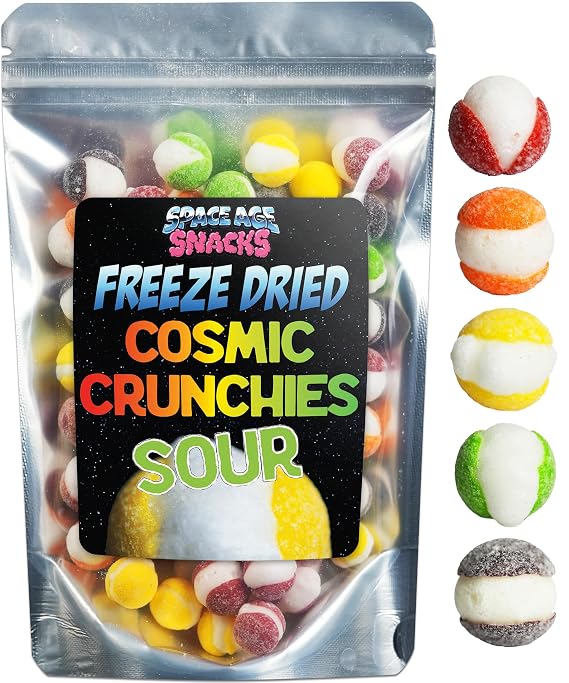 Premium Freeze Dried Candy - 4 Ounce Original Cosmic Crunchies Freeze Dried Candy Shipped in Box for Extra Protection - Space Age Snacks Freeze Dry