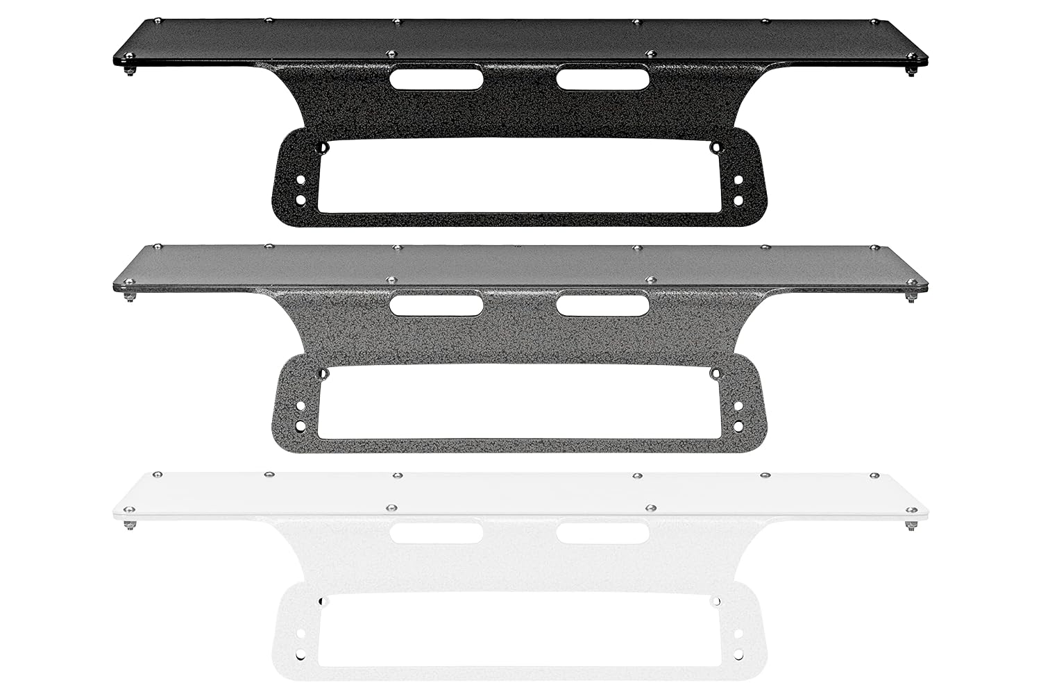 2021 Dodge Ram 2500 Compatible - No-Drill Rooftop Mounting Bracket - 24 x 8 3rd Brake Light Magnetic Plate - No Cam - Black