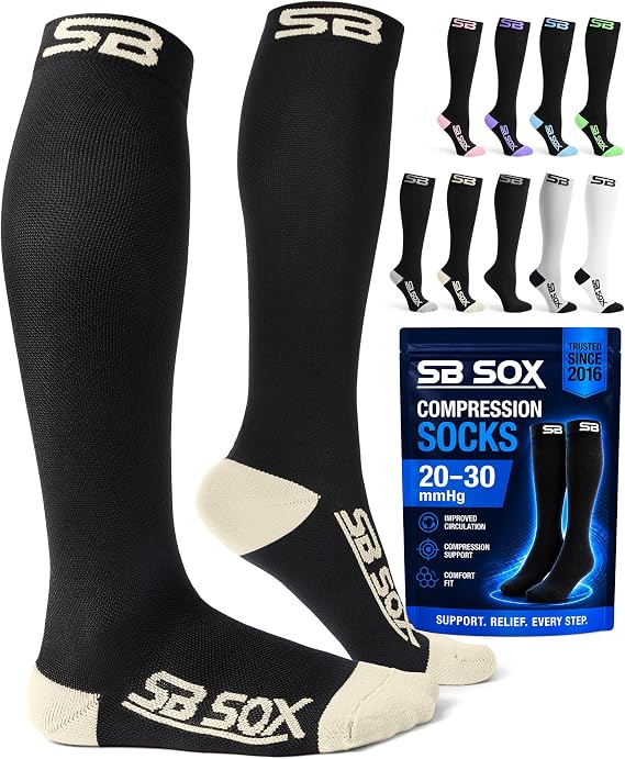SB SOX Compression Socks for Men & Women (20-30mmHg)