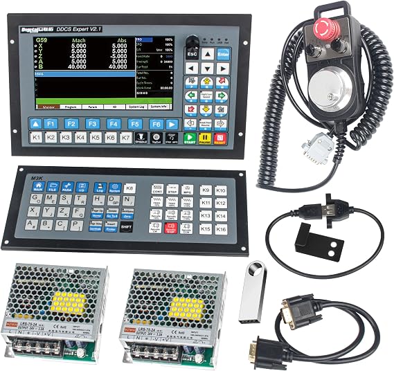 CNCTOPBAOS 5 Axis Offline CNC Controller DDCS Expert+MPG+Keyboard+Power 24V