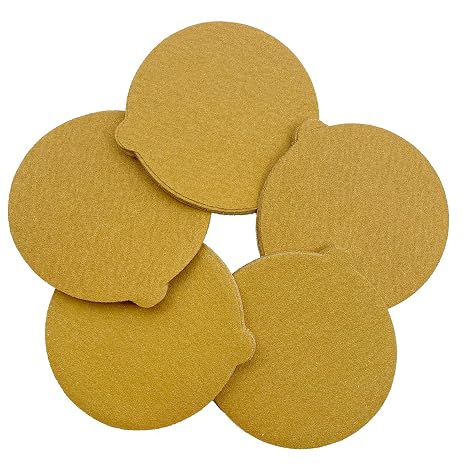 80 Grit Sanding Discs, 6 Inch Sticky Back Sandpaper Round Self Adhesive Sand Paper for Woodworking Metal Painting Automotive Works, 50 Packs