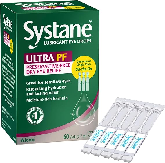 Systane ULTRA Preservative Free Dry Eye Relief Drops, 60 Ct Vials