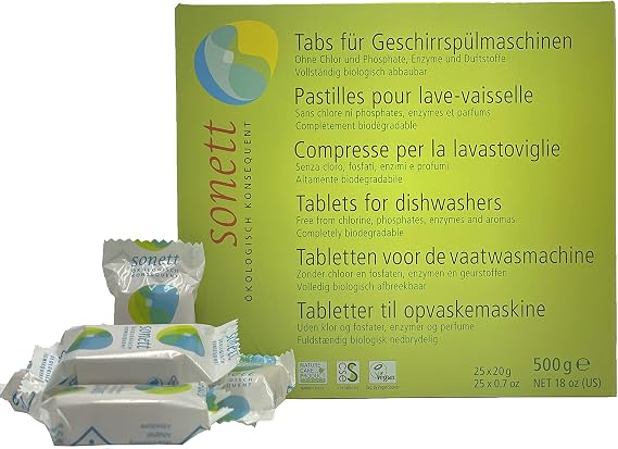 Sonett Dishwasher Cleaning Tablets, Deep Clean Fresh Scent - 18 oz (1 Pack)