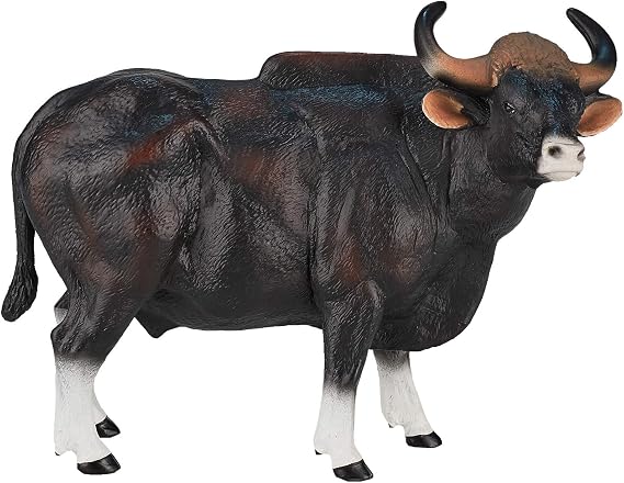 MOJO Gaur Bull Realistic Domesticated Farm Animal Toy Hand Painted Figurine (387170)