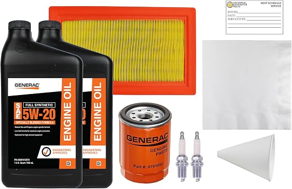 Generac 5w-20 Maintenance Kit for 20kw and 22kw with Oil (2013+ Evolution Models) Model: 0j932300
