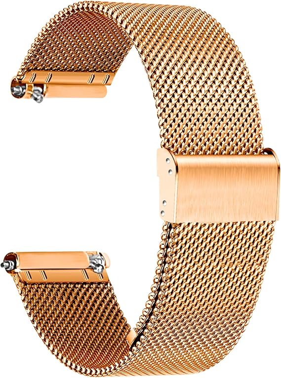 TStrap Mesh Watch Strap Metal - Quick Release Watch Bands for Men Women - Stainless Steel Smart Watch Straps Bracelet Replacement - 10mm 12mm 14mm 16mm 18mm 20mm 22mm