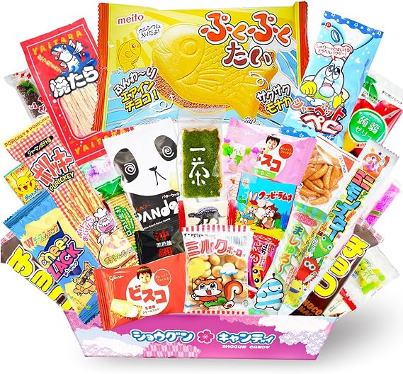 SHOGUN CANDY, Japanese Snacks Mystery Box 30 Pcs, Japanese Sweets gift