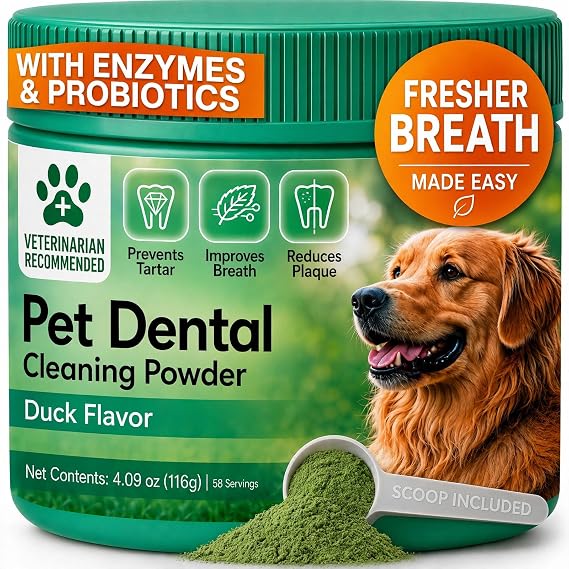 Dog Dental Powder, Dog Teeth Cleaning Breath Freshener