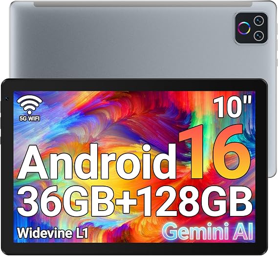 Tablet,10.1" Android 16 Tablet Octa-core 36GB+128GB Dual Camera
