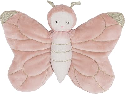 MON AMI Bettina The Butterfly Stuffed Animal 16 Inches | Pink Plush Bug Toy for Kids | Plushie for Nursery Decor | Adorable Huggable Plush for All Ages