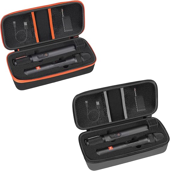 LZSIG Wireless Microphone Case Compatible with JBL Wireless Two Microphone System, Case Only (Black & Grey)