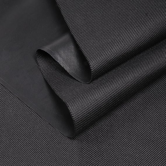 1800D Waterproof Canvas Fabric Marine Awning Heavy Duty Fabric 60" W160" L Cordura Water-Resistant Material for Outdoor/Indoor Sunbrella Boat Cushion Tent Anti-UV Reduce Glare - Black