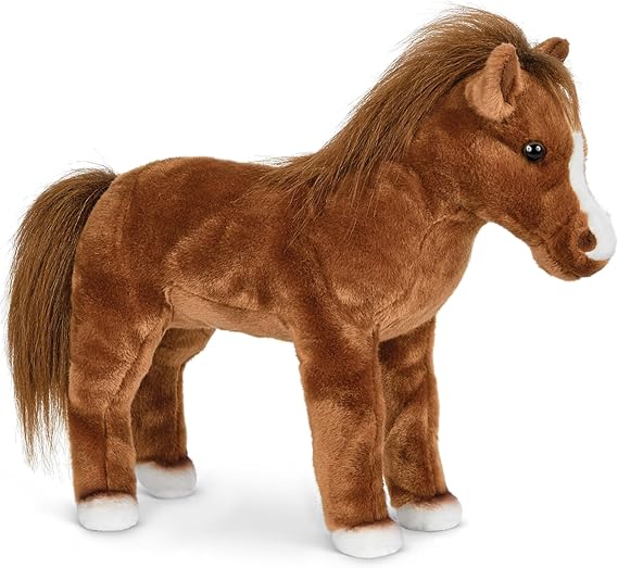 Bearington Collection Blaze Plush Stuffed Animal Brown Horse 13.5 inches - Horse Plush