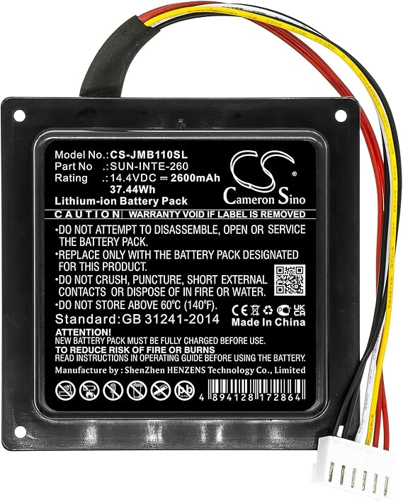 2600mAh SUN-INTE-260 Battery for JBL PartyBox 100