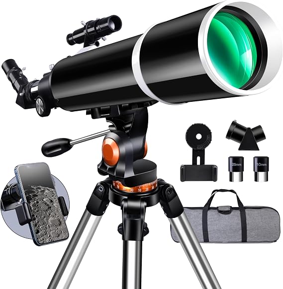 Telescope 90mm Aperture 600mm FL Telescope for Adults High Powered